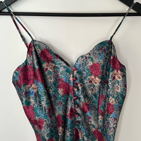 La SENZA Other - Vintage 90s Splendida for La SENZA Floral Satin Slip Romper 🌹